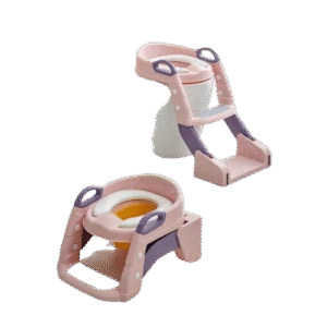 3in1 Potty Training Toilet Seat with Step Stool Ladder – Pink