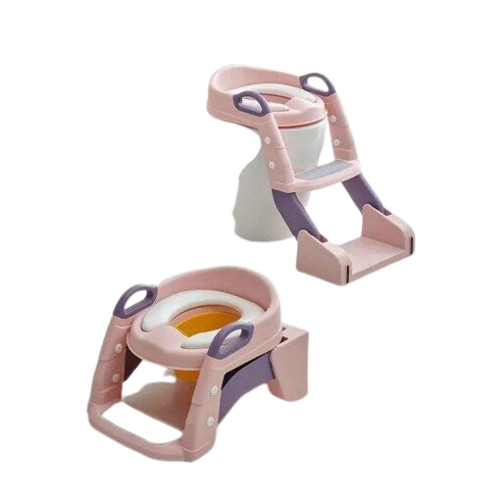 3in1 Potty Training Toilet Seat with Step Stool Ladder – Pink