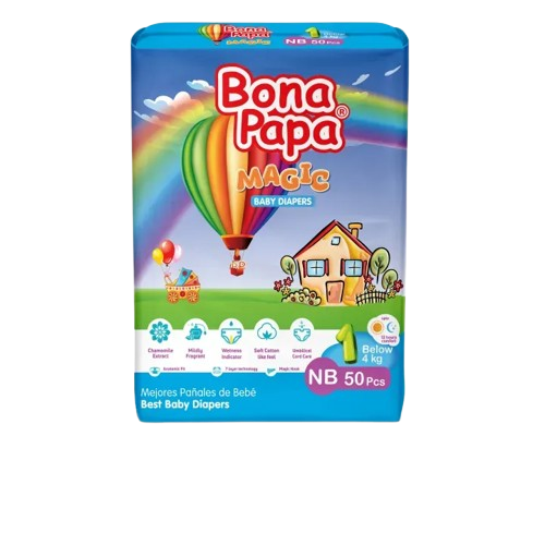 Bona Papa Magic Diapers – New Economy Pack – Newborn Size 1 – 50 Pcs