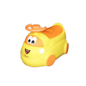 Fun yellow driver-themed potty chair for toddlers.