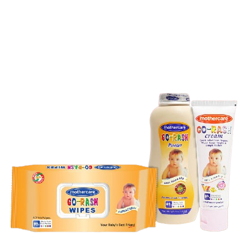 Go Rash Bundle #1 – Complete Diaper Rash Relief Kit for Babies Healing Cream + Protective Ointment + Natural Wipes