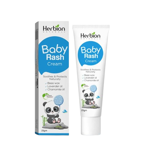 Herbion Baby Rash Cream – 25 g Natural Soothing Formula with Beeswax, Chamomile & Lavender Oils