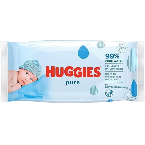 Huggies Pure Baby Wipes 56pcs