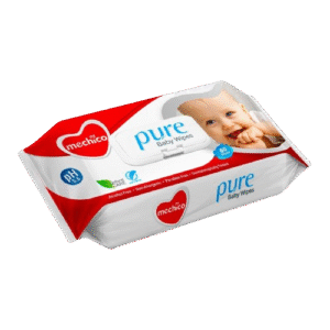 Mechico Pure Baby Wipes – 60 Pcs Alcohol-Free, Soft & Gentle for Sensitive Skin