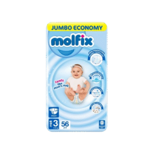 Molfix CC UV Midi Diapers – Size 3 (56 Pcs Jumbo Pack) 4–9 kg