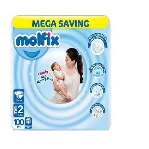 Molfix Diapers Size 2 (Mini – 100 Pcs)