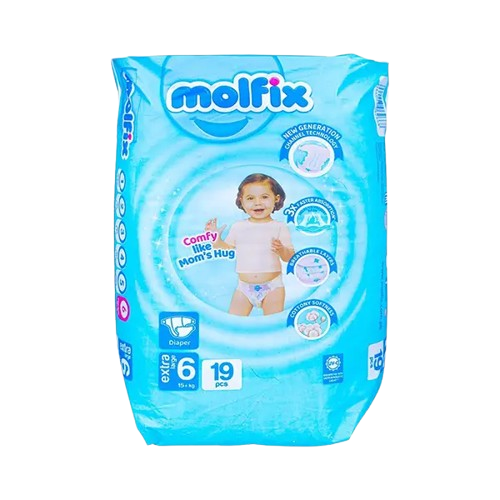 Molfix Diapers Size 6 Extra Large (XL) – 19 Pcs Pack For 15+ kg Babies