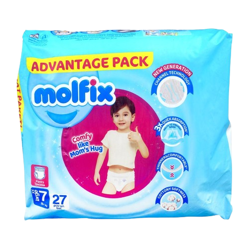 Molfix Pants No.7 – XXL, 19+ kg – Advantage Pack (27 Pants)