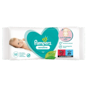 PAMPERS BABY WIPES SENSITIVE SOFT  GENTLE CLEAN 52PC