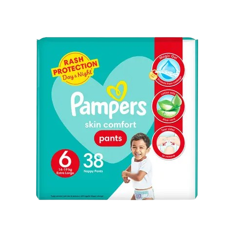 Pampers Pants Baby Diapers (Size 6 Junior Plus, 38 Pcs)