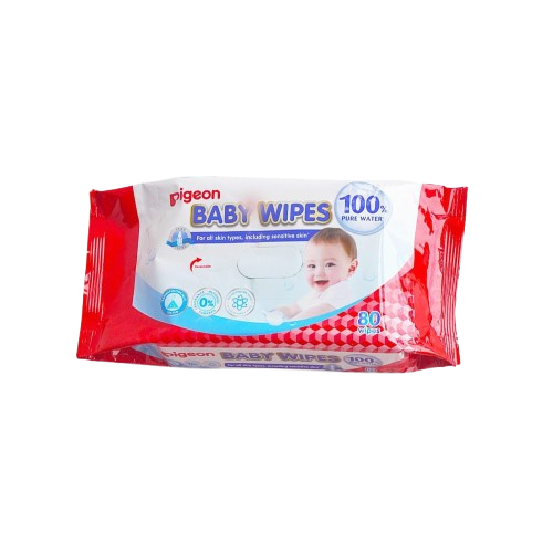 Pigeon Baby Wipes 80 Sheets 100% Pure