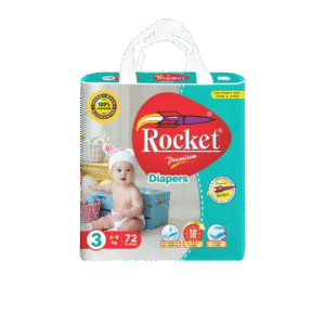Rocket Diapers Size 3 Medium Jumbo Pack 72Pcs