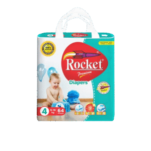 Rocket Diapers Size 4 Large Jumbo Pack 64Pcs