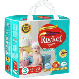 Rocket Premium Jumbo Pack Baby Diaper Size 3 (4-9KG)