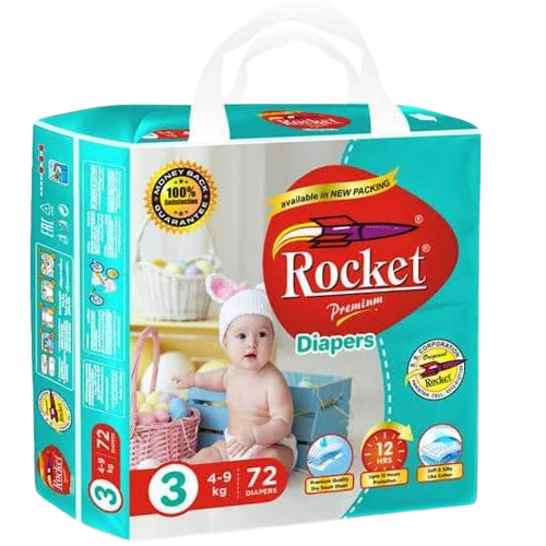 Rocket Premium Jumbo Pack Baby Diaper Size 3 (4-9KG)