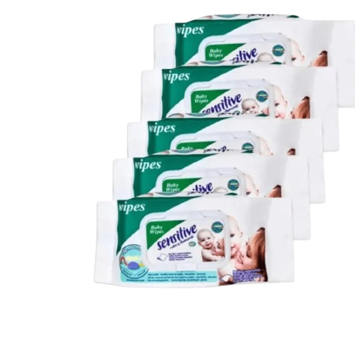 Sensitive Baby Wipes – Pack of 5 (70 Sheets Each) Gentle, Alcohol-Free Wet Wipes Sensitive Baby Wipes – Pack of 5 (70 Sheets Each) | Gentle, Alcohol-Free Wet Wipes
