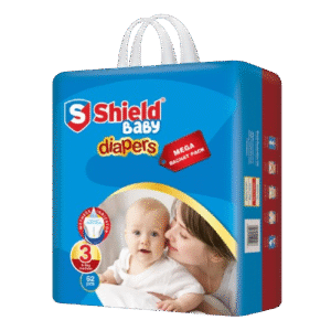 Shield Diaper Mega Bachat Pack – Medium Size (62 Pcs, 4–9 Kg)