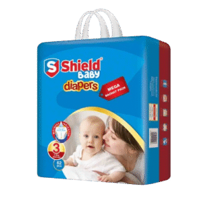 Shield Diaper Mega Bachat Pack – Medium Size 62 Pcs 5–10 kg All-Day Dryness & Comfort