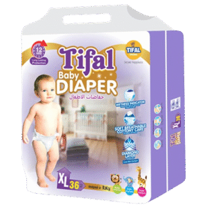 Tifal Diapers XL – Size 5 36 Pcs 12–17 KG Ultra Absorbent, Soft, and Comfortable