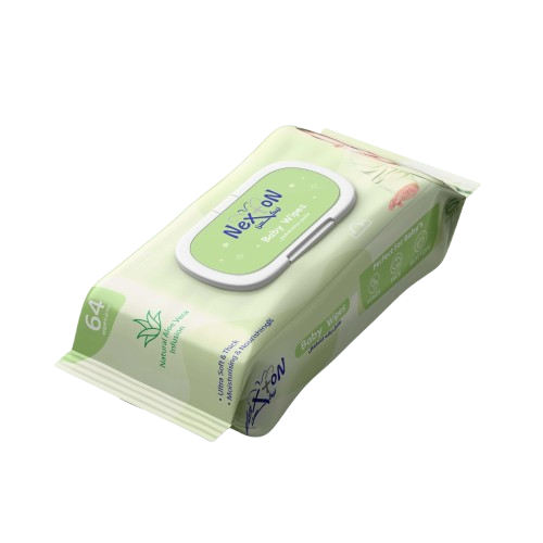 🌿 Nexton Baby Wipes Aloe Vera – Green Pack (64 pcs)