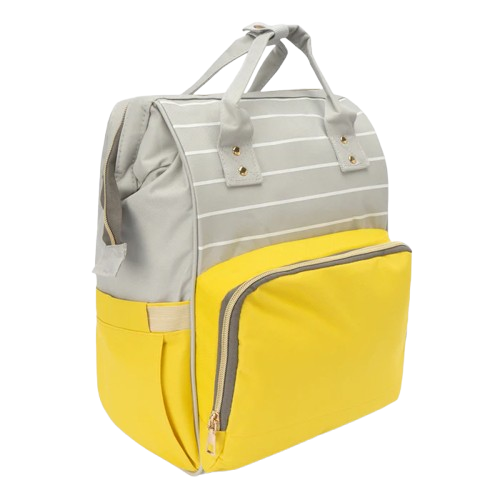 Baby Diaper Bag (Waterproof) Yellow & Grey – Sunshine