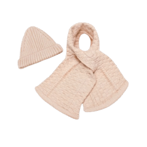 Baby Cap & Scarf Set (Peach - 002)