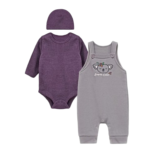 Baby Fleece Romper Set (Koala)