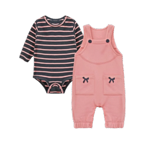 Baby Fleece Romper Set (Pink)